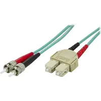 Deltaco Kuitukaapeli, ST - SC, 50/125, OM3, duplex, multimode, 5m