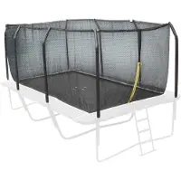 ISPORT Air Black 5,2x3 m trampoliiniin turvaverkko tankokiinnityksellä (ilman tolppia)