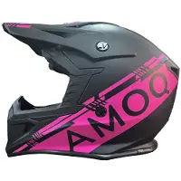 AMOQ Meteor V2 musta/pinkki crossikypärä