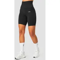 ICANIWILL Ribbed Define Seamless Pocket Biker Shorts - Black - XS