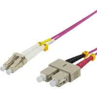 Deltaco – OM4-kuitukaapeli, LC – SC, duplex, multimode, 50/125, 7m (LCSC-707)