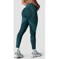 ICANIWILL Sculpt Seamless Invisible Scrunch Tights W Contrast Teal
