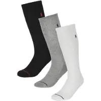Ralph Lauren Athletic Crew Sock 3-Pack - Black - 43-46