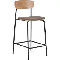 House Nordic Baari-tuolit - - 2 kpl - Ruskea kangas - Metallirunko - Moderni muotoilu