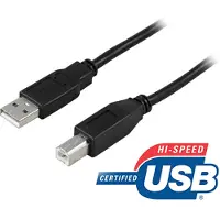 Deltaco USB-A - USB-B kaapeli