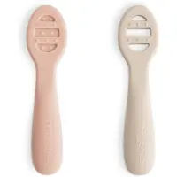 Mushie Harjoittelulusikka 2-pack, Blush/Shifting Sand
