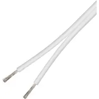 Deltaco – 2x15mm kaiutinkaapeli, 50m, hapetonta kuparia, valkoinen (MM-290)