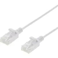 Deltaco – Laitekaapeli, U/UTP, Cat6, ohut, 1m, 500MHz, LSZH, valkoinen (UUTP-1411)