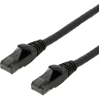 Deltaco – Laitekaapeli, U/UTP, Cat6, 0,5m, monilank., 24AWG, LSZH, musta (UUTP-1500)