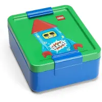 Room copenhagen 40520800 LEGO Lunch Box Blue and Green with Compartment Fireworks Guy