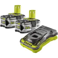 Ryobi Tarvikesarja RC18150-250; 18 V; 2x5,0 Ah akku + laturi