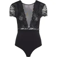 Pieces Pcsicca Ss Bodystocking - Black - L