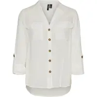Vero Moda Vmbumpy L/S Shirt New Wvn Ga Noos - White - L