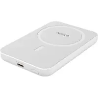 Deltaco – Varavirtalähde 5000 mAh, langaton lataus, PD 20 W, magneetti, valkoinen (PB-Q1006)