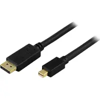 Deltaco DP-1131 musta 3 m DisplayPort - MiniDP näyttökaapeli