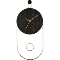 Karlsson Swing Pendulum Wood Veneer Black seinäkello KA5892BK