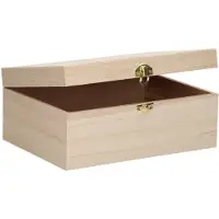 Sans marque Wooden Box A5 Size with Flap Lid