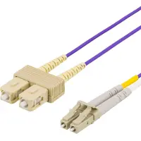 Deltaco – Kuitukaapeli, LC - SC, 50/125, OM4, duplex, multimode, 2m (LCSC-702)