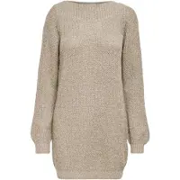 JDY Jdywhitney Megan L/S Boat Dress Knt Noos - Beige - XXL