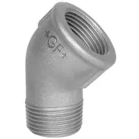 +GF+ Elbow 45° Musta med f 1 1/2