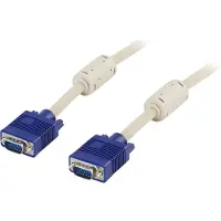 Deltaco RGB-2D VGA-kaapeli, 15 m, harmaa