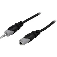 Deltaco 3.5 mm uros-naaras äänikaapeli