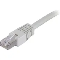 Deltaco – F/UTP Cat6 suojattu laitekaapeli, 0,5m, harmaa (STP-60)