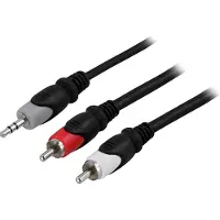 Deltaco – Äänikaapeli 3,5mm, u - 2xRCA u, 15m (MM-144)