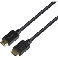 Deltaco 2.1 HDMI -näyttökaapeli, LSZH, 4m, musta