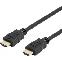 Deltaco – Taipuisa HDMI-kaapeli, 4K, Ultra HD 30Hz, 5m, musta (HDMI-1050D-FLEX)