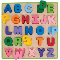 Bigjigs Wooden Alphabet aktivoiva palapeli 18m+ 26 kpl