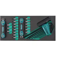 Kamasa-Tools K26062 pitkä & lyhyt 1/4' kuusiokoloavainsarja