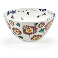 Serax Marni Midnight Flowers Serving Bowl L D25Cm Anemone Milk - Multi/patterned - 250 CL