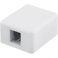 Deltaco – Keystone-pintarasia, 1 portti, valkoinen (VR-222)