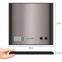 Salter Keittiövaaka 1087 SSDRCEU16 Arc digitaalinen keittiövaaka, ruostumatonta terästä, 3 kg