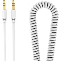 Sinox PRO mini jack kierrekaapeli. 3m. Valkoinen
