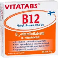 Vitatabs B12 Methylcobalamin 1000 µg 60 tabl. ravintolisä
