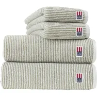 Lexington Original Towel White/Vintage Green Striped - Green - 70X130CM