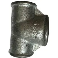 +GF+ tee 90° galvanized reduced 1-1 1/2-1''