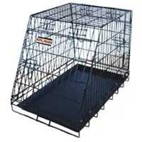 Pluto Produkter P.P Travel Dog Car Angled Cage 90*56*65 Black, Large