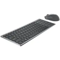 Dell Wireless Keyboard and Mouse KM7120W - keyboard and mouse set - Icelandic - titan grey - Näppäimistö ja Hiirisetti - Islantlainen - Harmaa