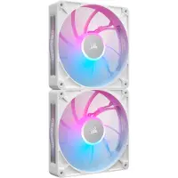 Corsair iCUE Link RX140 MAX PWM RGB -tuuletinsarja, Magneettilaakeri, 140 mm, 2 kpl, valkoinen