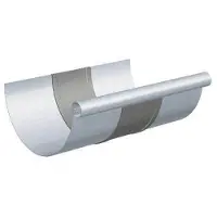 Laajennus element for half-round gutter 280x0.8