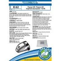 Hanestroem – Vacuum cleaner bags K62 fits: IDELINE / MELISSA / NILFISK / SEVERIN