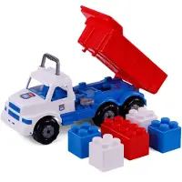 Cavallino Toys Cavallino Route 66 XL Dump Truck with Building Blocks