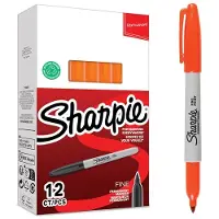 Sharpie Permanent Marker Fine Orange 12-Tuck