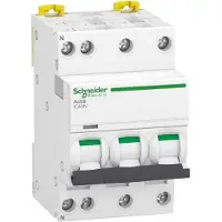 Schneider Electric Automatsikring iC40N 3 Pol + Nul D-karakteristik 16A 6/10kA brydeevne Icu Icu