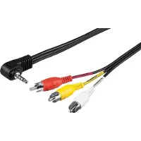 Pro goobay AVK 199-0150 - Video/audiokaapeli - RCA x 3 uros - 4-nastainen miniliitin uros - 1,5 m