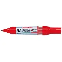 Pilot Pen V-Super Väri Medium Tip Bullet Marker - Punainen
