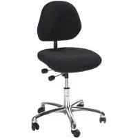 Global Stole Office chair with euromatic seat mechanism and easy-running castors - Musta wool